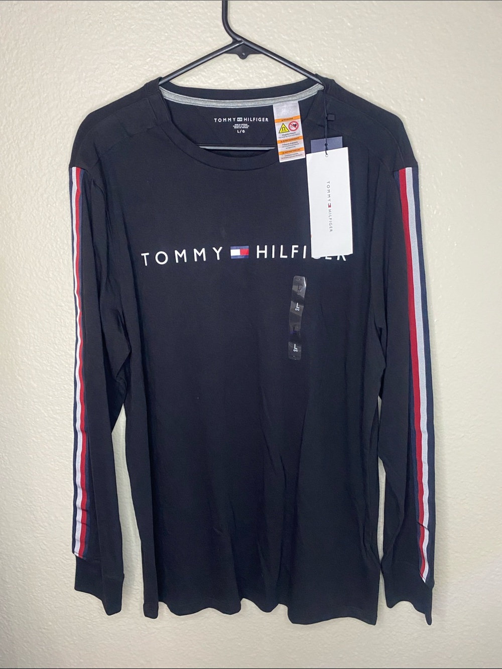 Men's Tommy Hilfiger Cotton Long Sleeve Black
